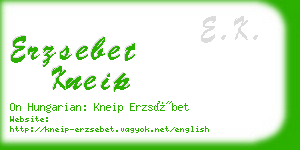 erzsebet kneip business card